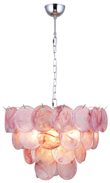 Cora taklampe 50cm rosa 2