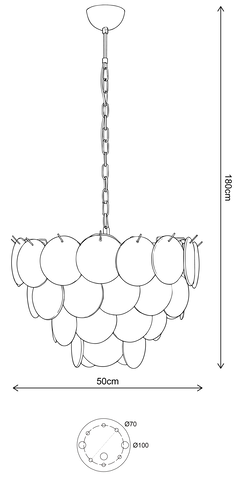 Cora taklampe 50cm rosa, bilde 9 av 9