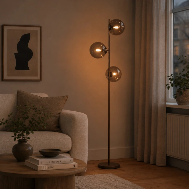 Cobe II gulvlampe 150cm coffee/brun