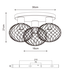 Elara plafond taklampe 30cm flerfarget 10