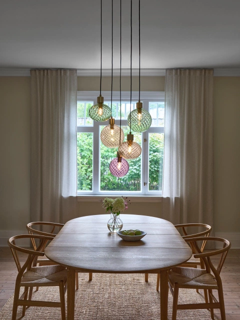 Elara taklampe rondell 5lys 40cm flerfarget 3