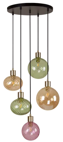 Elara taklampe rondell 5lys 40cm flerfarget 3