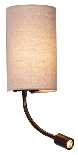 Elma LED vegglampe med lesearm 12cm grå  2