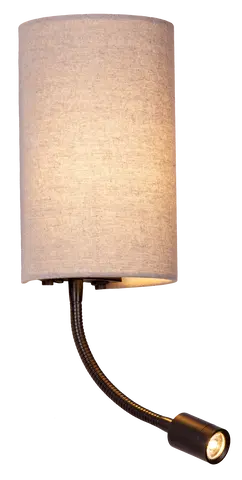 Elma LED vegglampe med lesearm 12cm grå , bilde 2 av 5