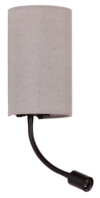 Elma LED vegglampe med lesearm 12cm grå  3