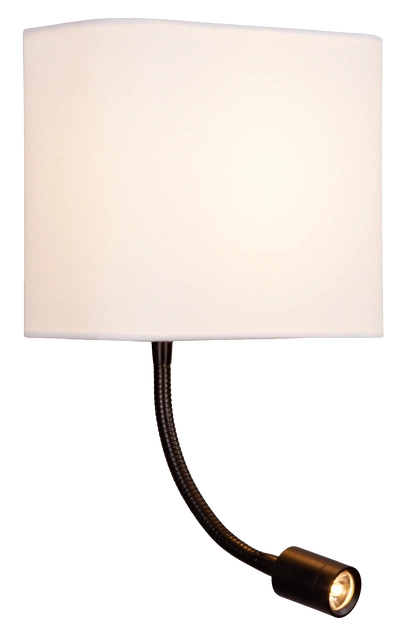 Elma LED vegglampe med lesearm 20cm hvit  2