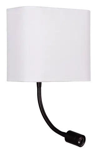 Elma LED vegglampe med lesearm 20cm hvit , bilde 3 av 5