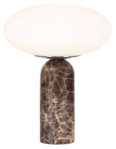 Bianca bordlampe marmor 32cm brun, bilde 2 av 6