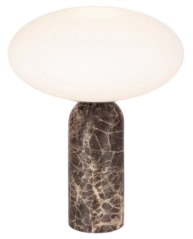 Bianca bordlampe marmor 32cm brun, bilde 4 av 6