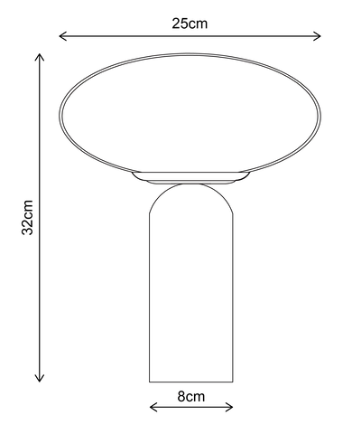 Bianca bordlampe marmor 32cm brun, bilde 6 av 6