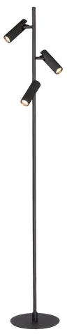 Lyra leselampe gulv 3lys 150cm sort, bilde 7 av 8