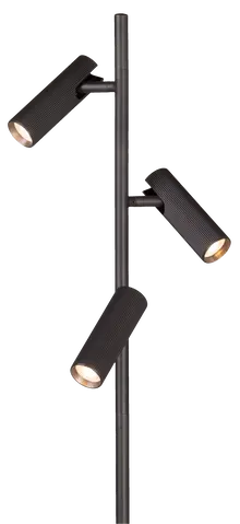 Lyra leselampe gulv 3lys 150cm sort, bilde 2 av 8
