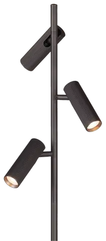 Lyra leselampe gulv 3lys 150cm sort, bilde 4 av 8