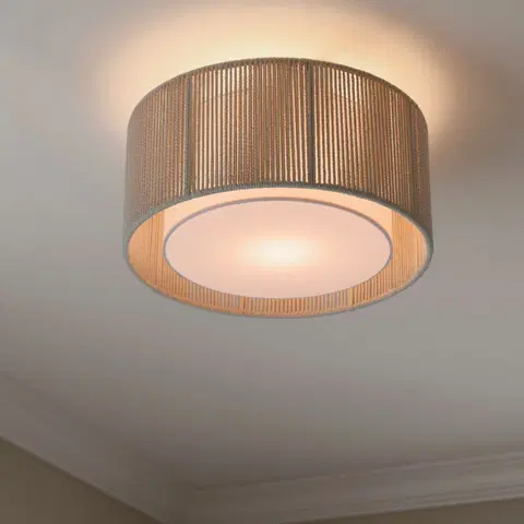 Ylva plafond taklampe 40cm beige/hvit, bilde 1 av 10