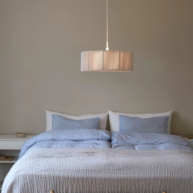 Ylva taklampe 50cm beige/hvit