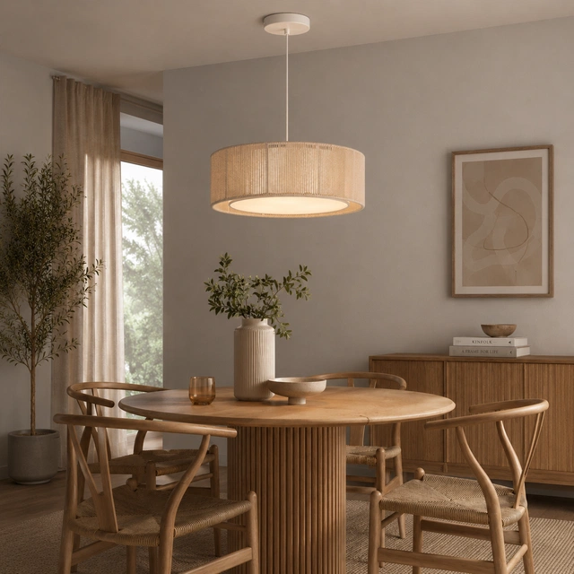 Ylva taklampe 50cm beige/hvit 1