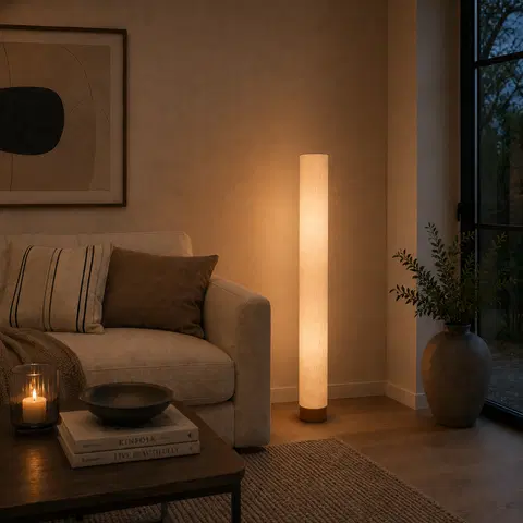Axo LED gulvlampe 100cm beige , bilde 1 av 5