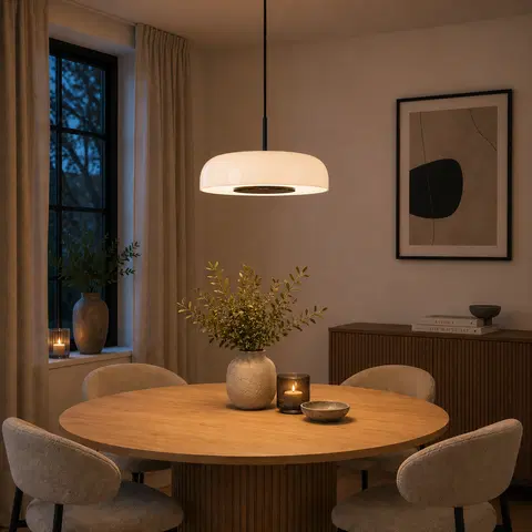 Helen LED taklampe 40cm brun/opal , bilde 1 av 8