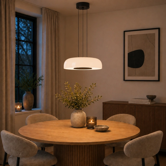 Helen LED taklampe 40cm brun/opal  1