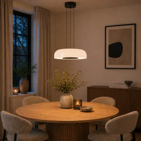 Helen LED taklampe 40cm brun/opal , bilde 1 av 8
