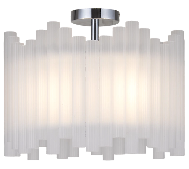 Venice slim plafond taklampe 45cm hvit/krom 2