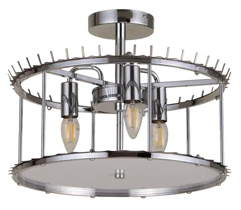 Venice slim plafond taklampe 45cm hvit/krom, bilde 6 av 7