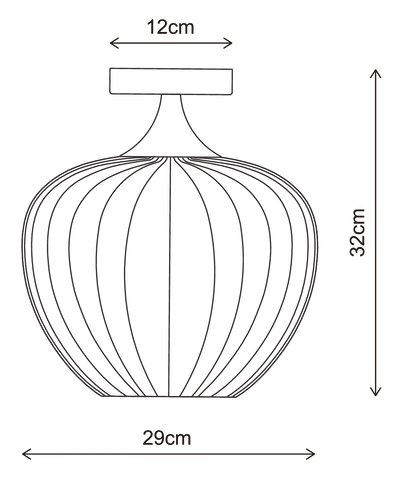 Carmen plafond taklampe 29cm opal, bilde 8 av 8