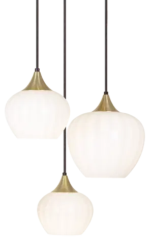 Carmen taklampe rondell 5lys 70cm messing/opal, bilde 8 av 10