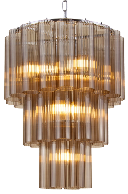 Venice taklampe lysekrone 50cm brun  2