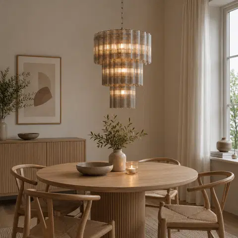 Venice taklampe lysekrone 50cm brun , bilde 1 av 7