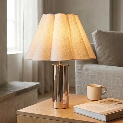 Sylvia bordlampe uten skjerm 28cm krom , bilde 2 av 7