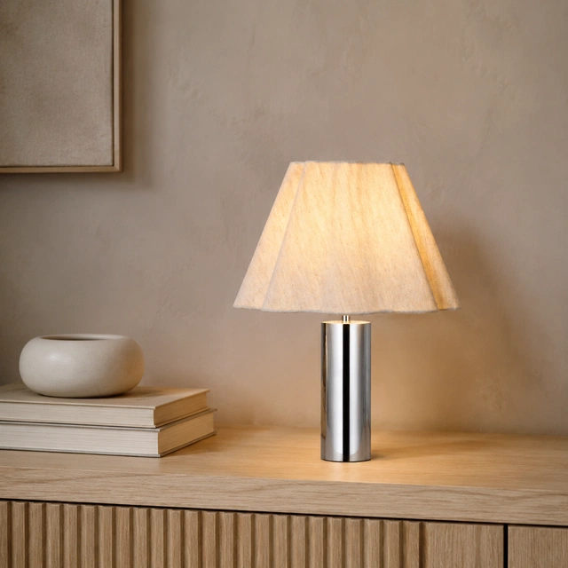 Sylvia bordlampe uten skjerm 28cm krom  1