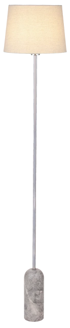 Linea gulvlampe uten skjerm 140cm krom/grå 2