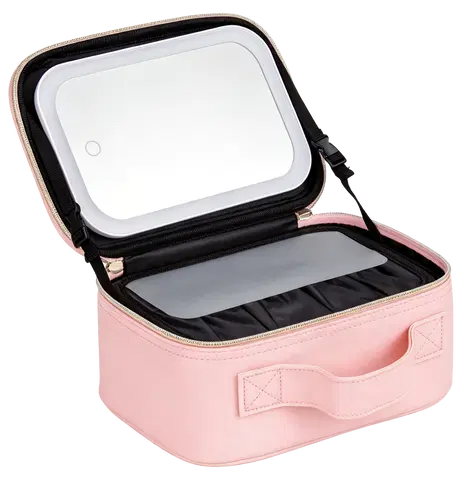 Pink sminkeveske med speil , bilde 2 av 10