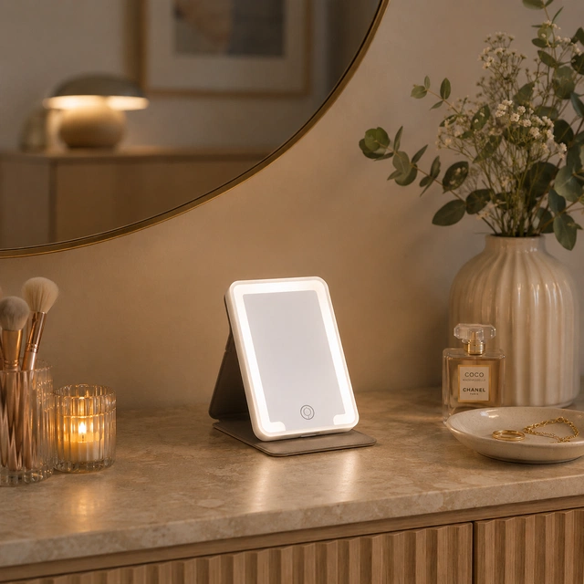 Sweet LED sminkespeil 11,7cm rosa 1