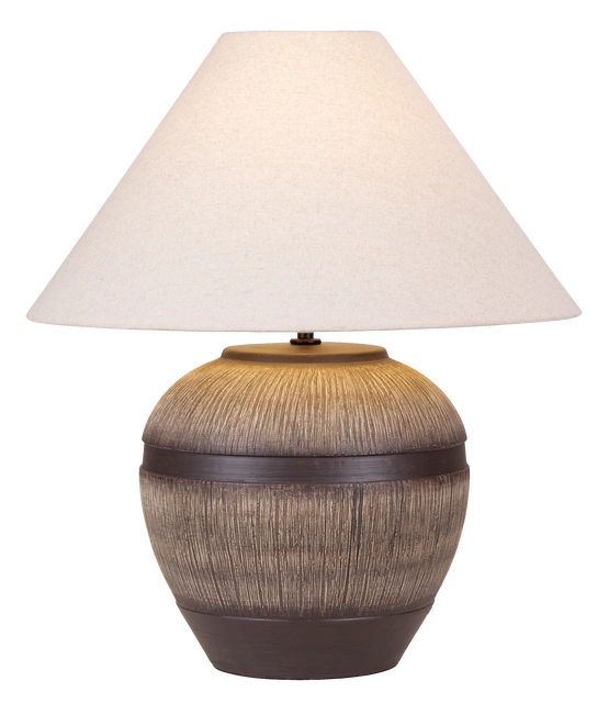 Eira bordlampe med skjerm 58cm brun/hvit 2