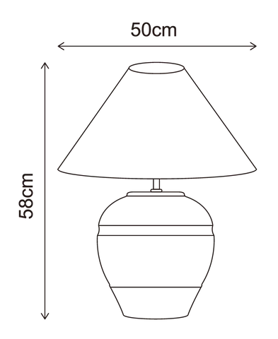Eira bordlampe med skjerm 58cm brun/hvit, bilde 7 av 7