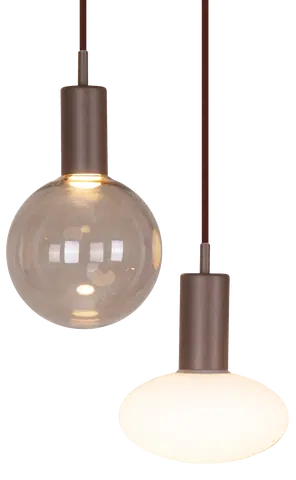 Alva taklampe rondell 5lys 40cm brun, bilde 5 av 8