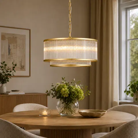 Archie taklampe lysekrone 51cm gull/klar , bilde 1 av 10