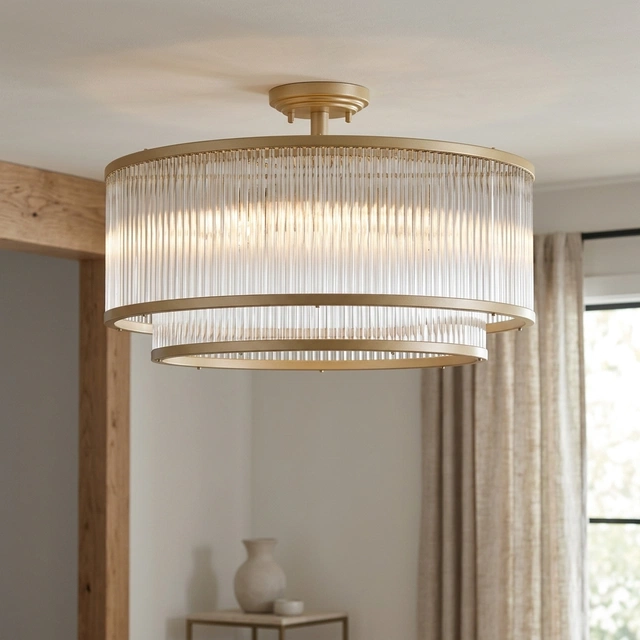 Archie plafond taklampe 51cm gull/klar