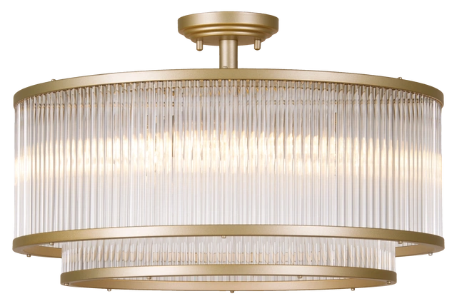 Archie plafond taklampe 51cm gull/klar  3