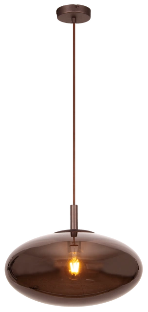 Leana oval taklampe 39cm brun 3