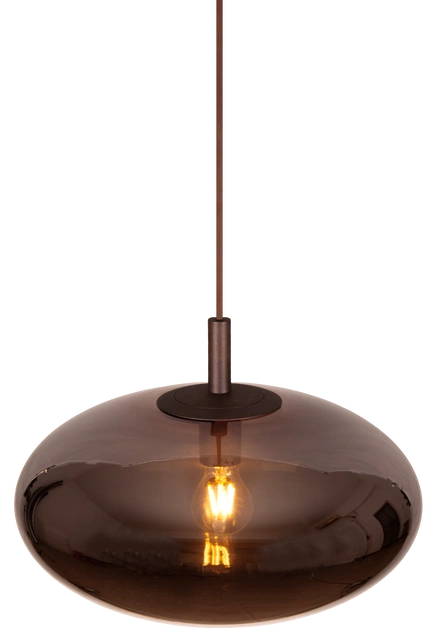 Leana oval taklampe 39cm brun 2