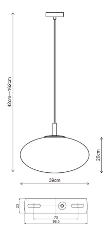 Leana oval taklampe 39cm brun , bilde 8 av 8