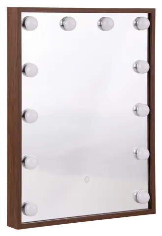 Frame LED sminkespeil vegg 51cm valnøtt , bilde 4 av 8