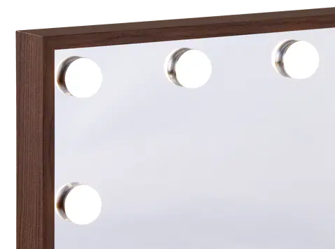 Frame LED sminkespeil vegg 51cm valnøtt , bilde 3 av 8