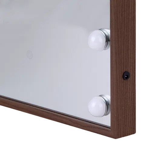 Frame LED sminkespeil vegg 51cm valnøtt , bilde 6 av 8