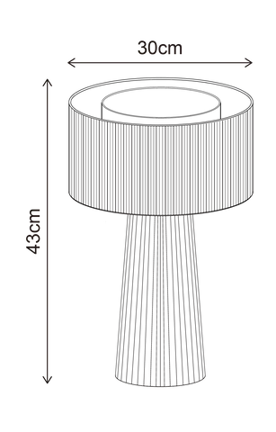 Ylva bordlampe 43cm beige, bilde 8 av 8