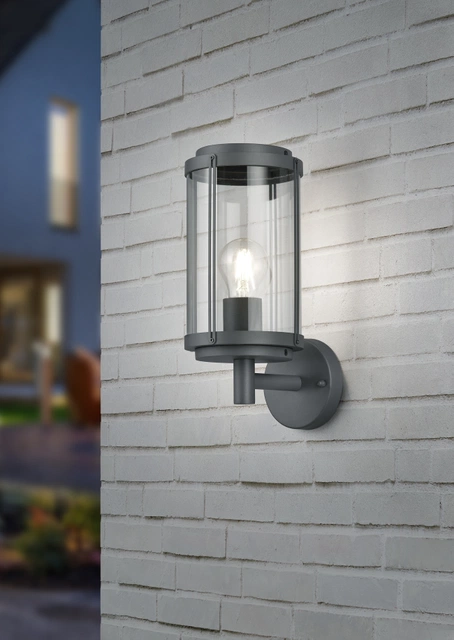 Tanaro utelampe vegg IP44 grå 32,5cm