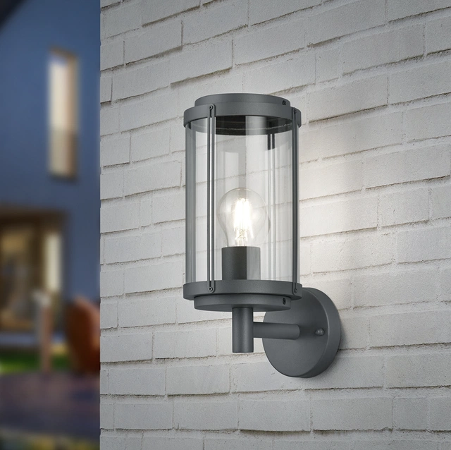 Tanaro utelampe vegg IP44 grå 32,5cm